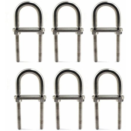 M6X90 U-bolt i rustfritt stål 304 (6 stk.)