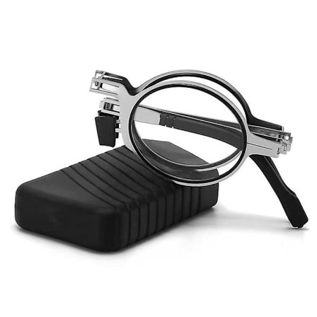 Ultra lette herre læsebriller i titaniummateriale, skrueløse og foldbare med anti-blåt lys