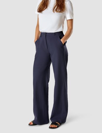 Shaping New Tomorrow - Female - Linen Pants - Navy - Size 26/36