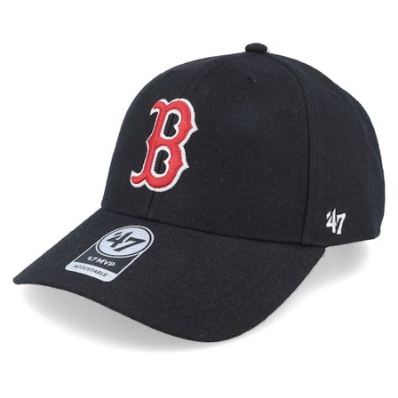 47 Brand - MLB Schwarz adjustable Cap - Boston Red Sox Mvp Black/Red Adjustable @ Hatstore