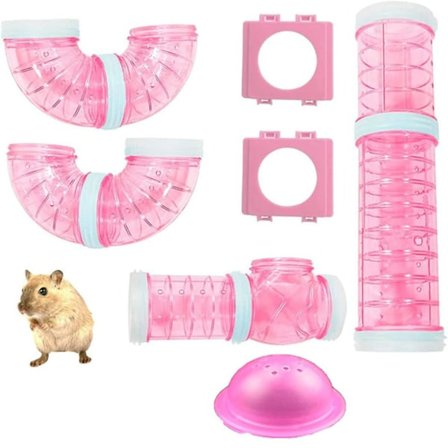 Hamster Rør Sæt Transparent Hamster Bur Legetøj DIY Forbindelse Tunnel Spor Rotte Legetøj
