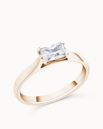Solitärring Daniela 18K Roséguld Naturlig Diamant 0.50 Carat - Förlovningsringar & Vigselringar hos Vanbruun
