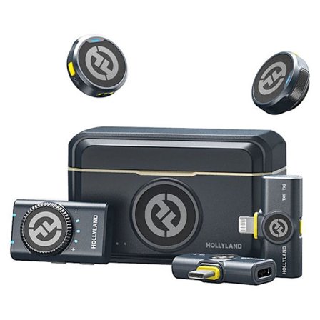 Trådlös mikrofon - Hollyland - Lark M2 - Brusreducering - 300 m räckvidd - 9g lätt