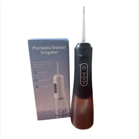 Bærbar Elektrisk Vandflosser - 3 Tryktilstande, Nanoboble Pulse, IPX7 Vandtæt, 800mAh Batteri Black