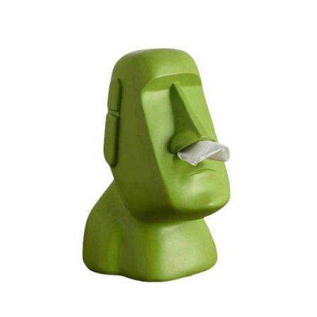 Påskeøen Sten Statue Papir Håndklæde Boks Boligindretning Statue Retro Stue Dekoration Boligtilbehør D