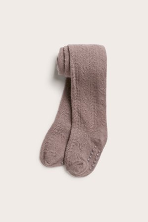 Newbie | Hålmönstrade strumpbyxor | Mörkrosa