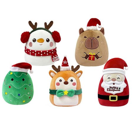 Plysjnisse Jul Snømann Leketøy Pyntepute Jul Elg Capybara Hjemmepute Jul Capybara_tfrf Christmas Capybara