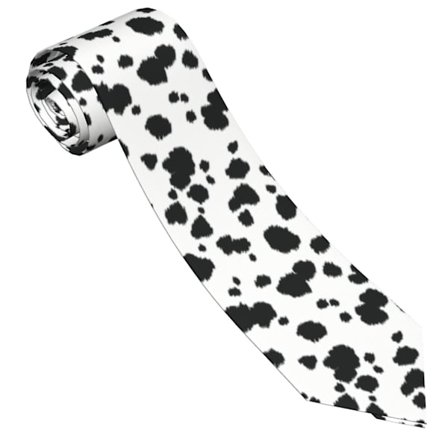 Dalmatinermönstrad slips för män, mode slips, smala slips, presenter till bröllop, brudgum, affärsfest