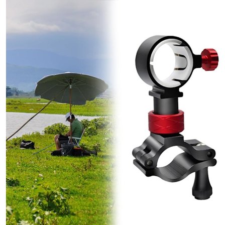 12,2x3cm Balkong Parasollstativ 360° Aluminiumlegering Fiskelåda Paraplyhållare Balkong Parasoll Fixering Hopfällbara Fiskeparaplystativ för Fiske Bo