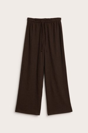Kappahl | Bukse med snøring Mørkebrun M | Mørkebrun