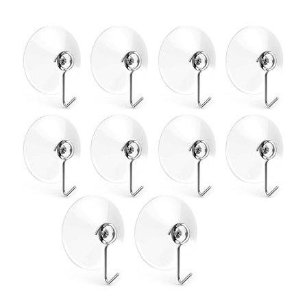 20 st plast sugkopp sugproppar med krokar, storlek 20 mm (genomskinlig)