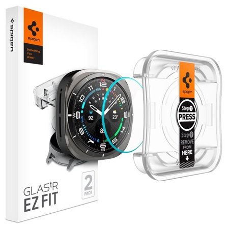 Spigen Glas.TR EZ Fit hærdet glas til Samsung Galaxy Watch Ultra (47mm) - Klar (2-pak)
