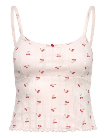Gina Tricot Pointelle Singlet - Pink - XL