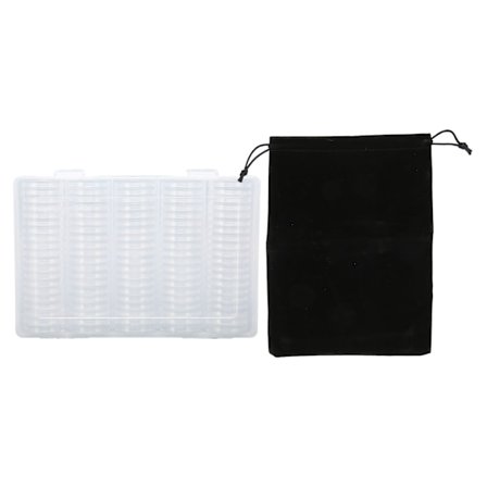 100 stk. Møntkapsler 3,5 cm Bred Gennemsigtig Plast Glat Rustfri Rund Møntholder med Æske til Familiebrug