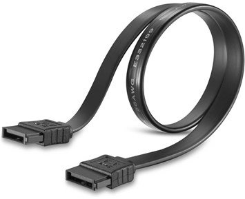 Andersson-SATA 6 - Straight-Straight 0.3M Black-SATA-kabel 6 Gbps for harddisk og SSD-Computer accessories-Installasjon og modding