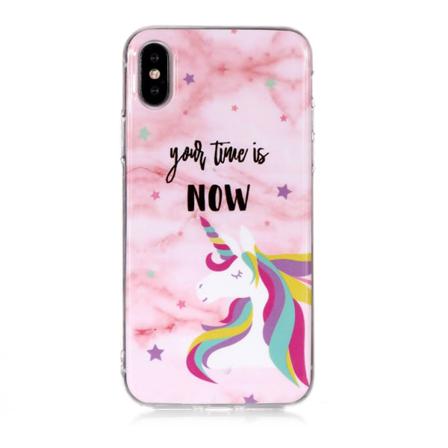 Gulligt Iphone Xs/x Skal I Rosa Med Enhörning