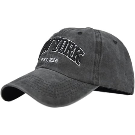Herr Basebollkeps Vintage Broderi New York Tvättat Denim Truck