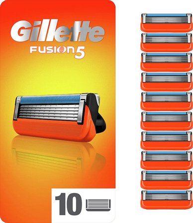 Gillette Fusion5 Barberblade 10 stk., Mænd, Barbering, Skrabere & Blade
