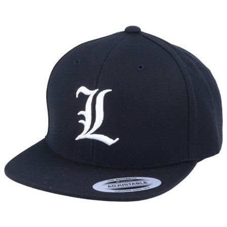 Kiddo Cap - Svart snapback Keps - Kids L Letter 3D Black Snapback @ Hatstore