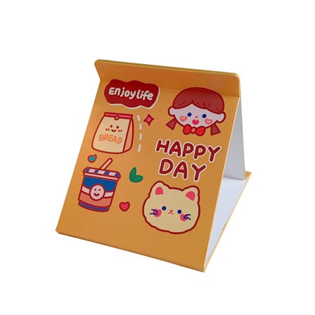 Sammenleggbart sminkebord i fullskjerm, søt pult, bærbar bærbar pult kan støtte et lite speil (5),