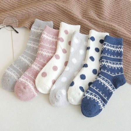 Kvinder Fuzzy Sokker Hyggelige Bløde Fluffy Søde Dyr Sutsko Sokker W