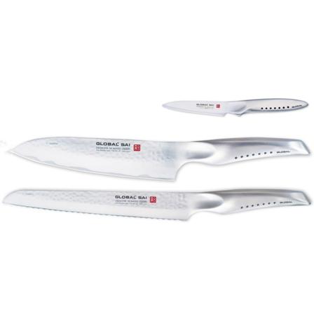 Global SAI knivsæt med 3 knive - Stål | KitchenOne