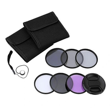 Andoer 72mm UV+CPL+FLD+ND(ND2 ND4 ND8) Fotografi Filter Sæt Ultraviolet Cirkulært Polariserende Fluorescerende Neutral Density Filter til Niko...