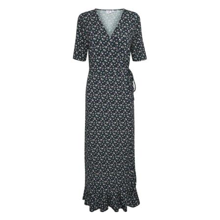 Saint Tropez Mina Maxi Wrap Dress , Zwart , Dames , Maat: L Maxi jurken