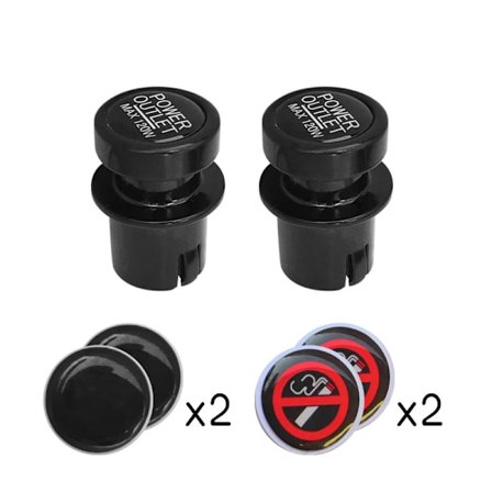 2 st Universal Bil Cigarettändare Kontakt Uttag Skydd Lock Strömuttag Knapp 12V Laddare Damm Autoskydd Tillbehör 21MM