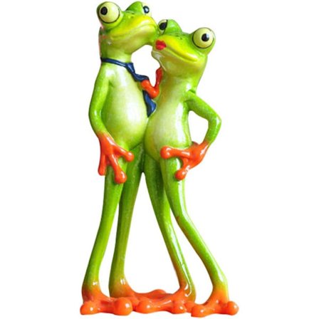 Froskefigurer Statue Froskeskulptur Froskeelskere Frosk for Hjemmekontor Dekor