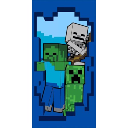 Badhandduk Minecraft Beware 70X140cm 100% bomull