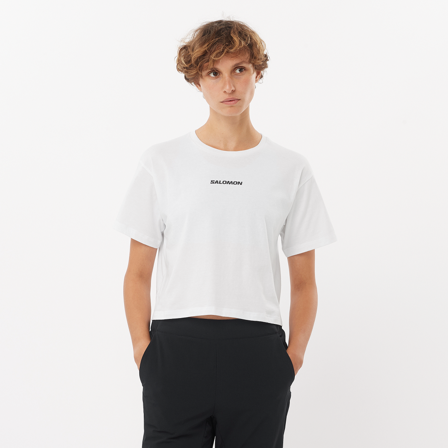 Salomon - T-shirty Odzież Logo Twist-1 Ss Tee W - White