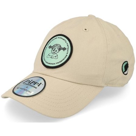 Pippi Långstrump - Beige unconstructed Keps - Kids Pippilotta Stone/Mint Green Dad Cap @ Hatstore