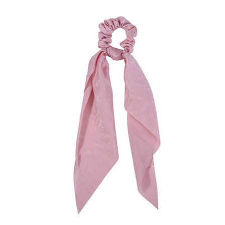 Ett set med 3 satin silke elastiska hårband med hästsvansfläta