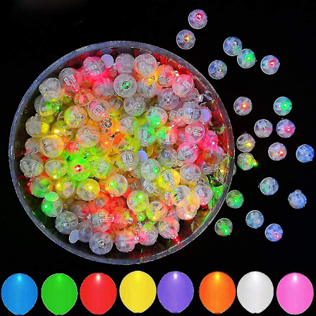 100 st Led Ballonglampor - Blinkande Minilampor För Ballonger, Påskägg, Pumpa - Fest, Bröllop, Halloween, Juldekoration