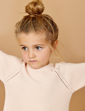 Copenhagen Colors Knitted Pullover W. Frill - Pink - 50