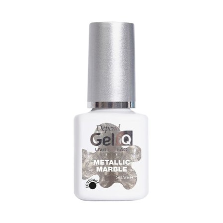 Depend Gel iQ Metallic Marble Silver, Makeup, Gelénegle, Gel Neglelak