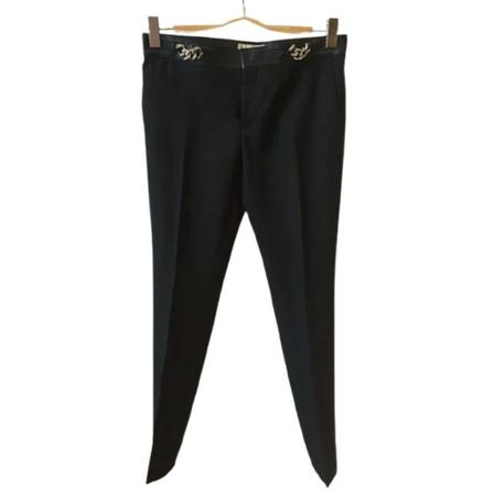Saint Laurent Vintage, Pre-owned Wool bottoms Zwart, Dames, Maat:S