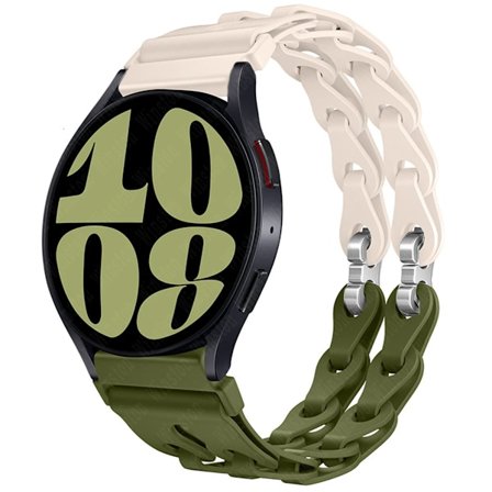 22mm 20mm Kedjearmband för Samsung Galaxy Watch 7 6 5 4 6Classic Silikonarmband för Huawei GT4 3Pro för Amazfit GTR 4/GTS Armband