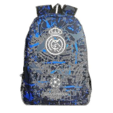 Graffiti Real Madrid Uefa Champions League Olkalaukku Fan Reppu Opiskelijan Koulureppu Säilytyslaukku H Z