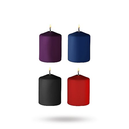 Tease Candles - Mix scent - 4 Pieces - Mix - Vuxen.se - Aphrodisiac massageljus