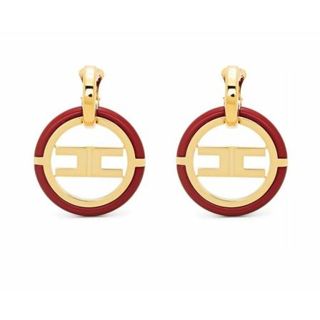 Elisabetta Franchi Earrings Rød, Dame Øreringe, Størrelse: ONE Size