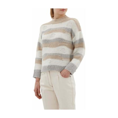 Peserico, Knitwear Beige, Dames, Maat:M