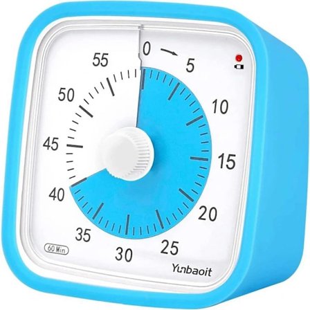 Blå Visuell Timer 60min - Klasserom Skole for Barn Blå 150