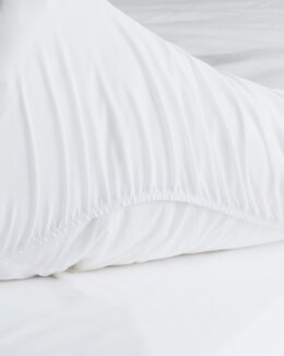 Lakan/Madrasskydd Jersey Vit - 90x200 cm - Linea