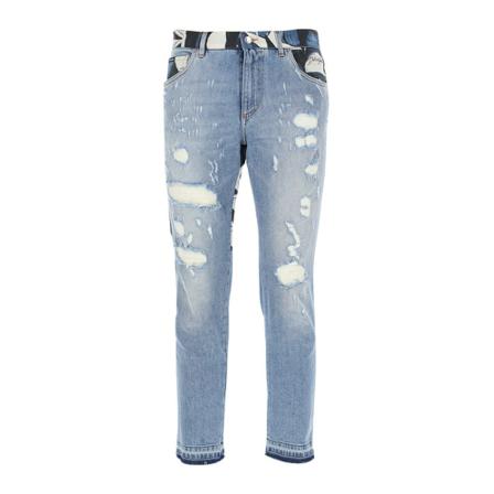 Dolce & Gabbana, Slim-fit Jeans Niebieski, Mężczyzna, Rozmiar: S