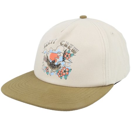 Salty Crew - Beige snapback Cap - Hopper Canvas Oyster/Brown A-Frame Snapback @ Hatstore