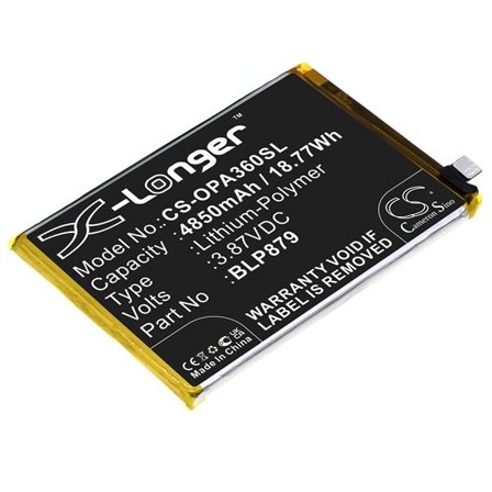 Batteri for smarttelefon, mobil for OPPO A36, PESM10, A36 2022