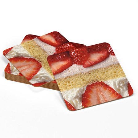 4-Pak - Glassbrikker Kake - Underlag til Glass