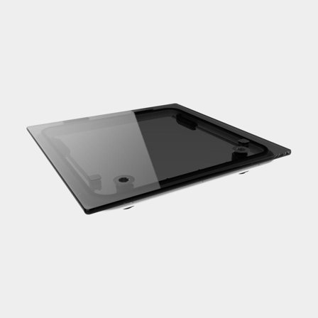 Kansiluukku Lewmar Flush 3G 54, tukitangolla, 95°, 507 x 392 mm (asennusaukko), 577 x 462 mm (ulkokoko), musta/tummanharmaa